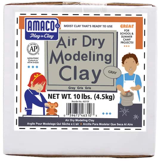 10lb. Amaco Air Dry Modeling Clay in Gray | 10 lb | Michaels®